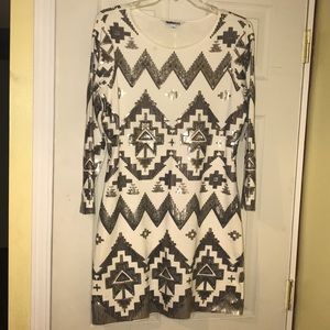 NWT Express- sequin long sleeve body con dress